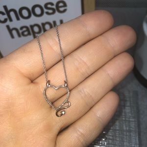 Zales Rose Gold Diamond Devil Necklace